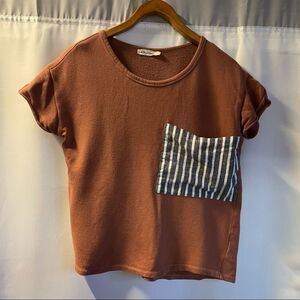 Chloe & katie Nordstrom Antique blush boxy top